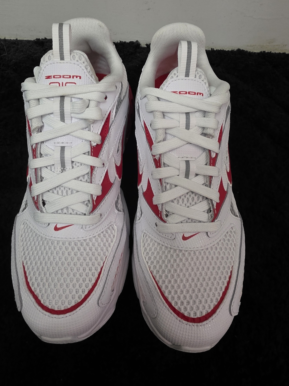 Nike Women's White & Red Athletic Zoom Sneakers